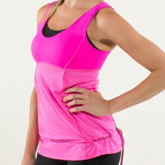 Lululemon Hustle & Bustle TankHeathered Raspberry Glo Light / Raspberry Glo Li - Picture 1 of 15